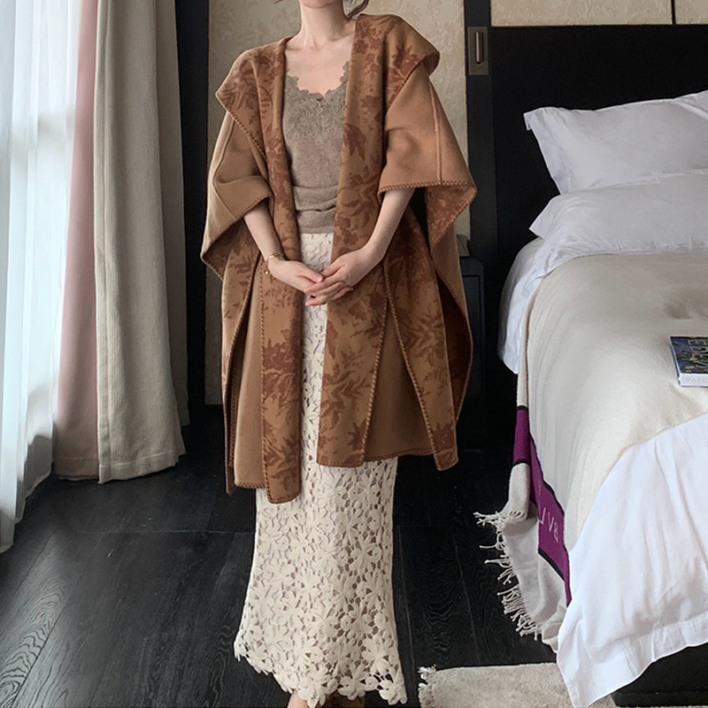 タイトスカート 総レース編み透かし模様マキシ丈タイトスカート