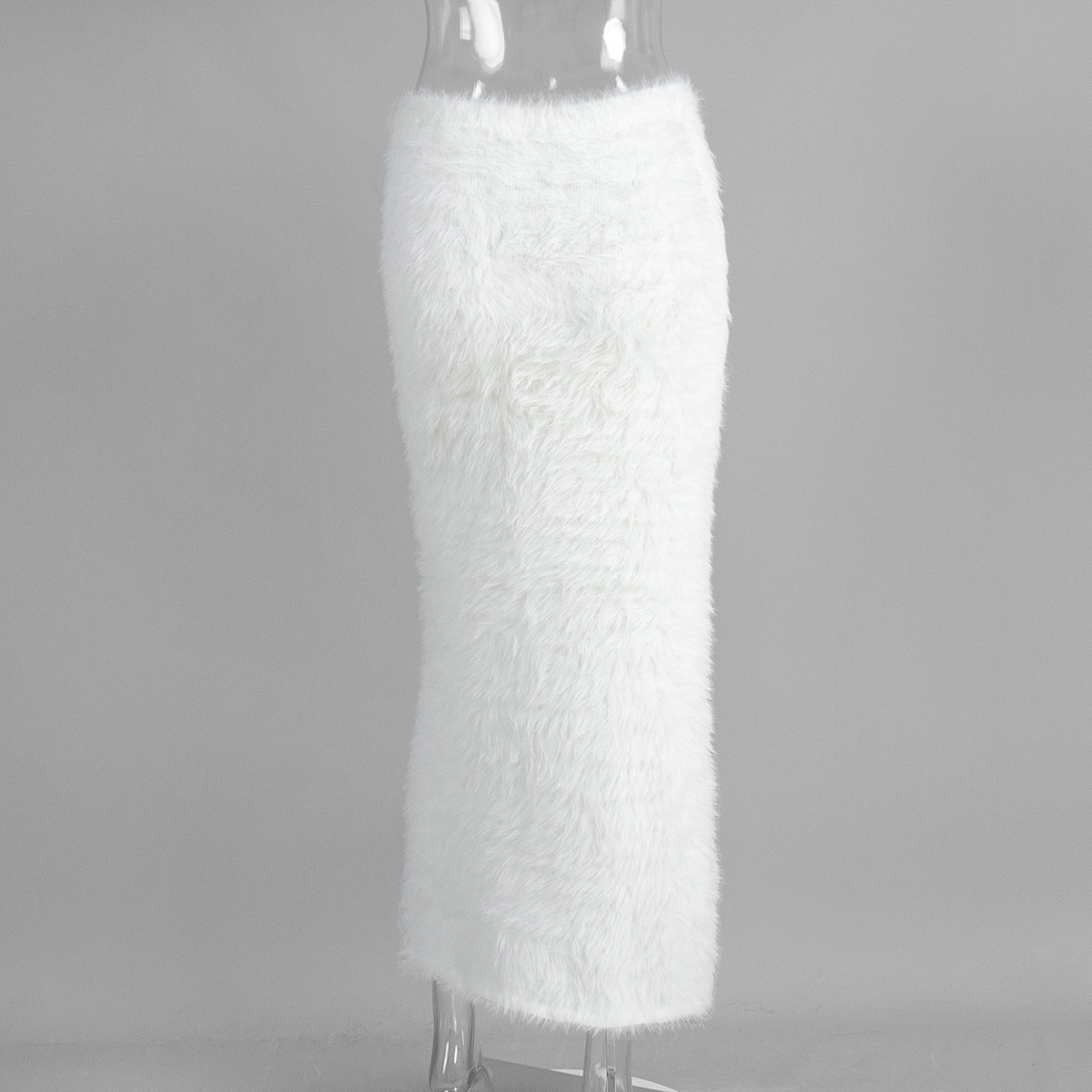 タイトスカート ふわふわ素材のタイトロングスカート