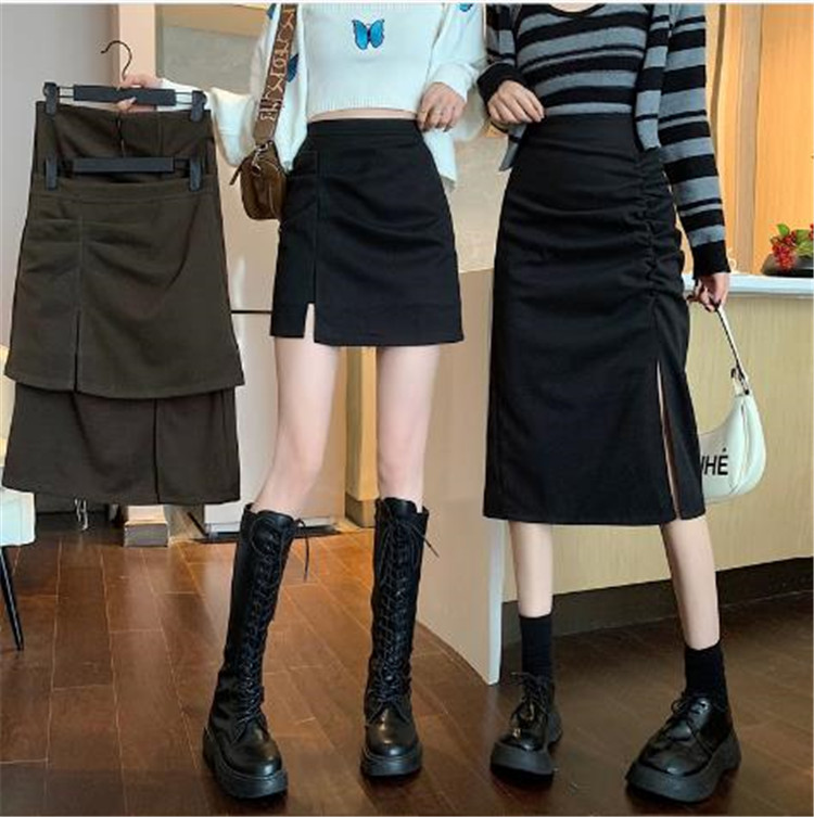 ハイウエストタイトスカート ミニ丈 シンプル上品 女性用