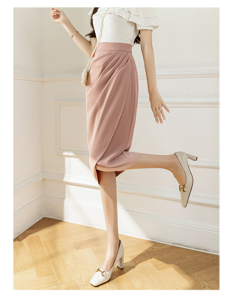 タイトスカート サイドドレープラップタイトスカート