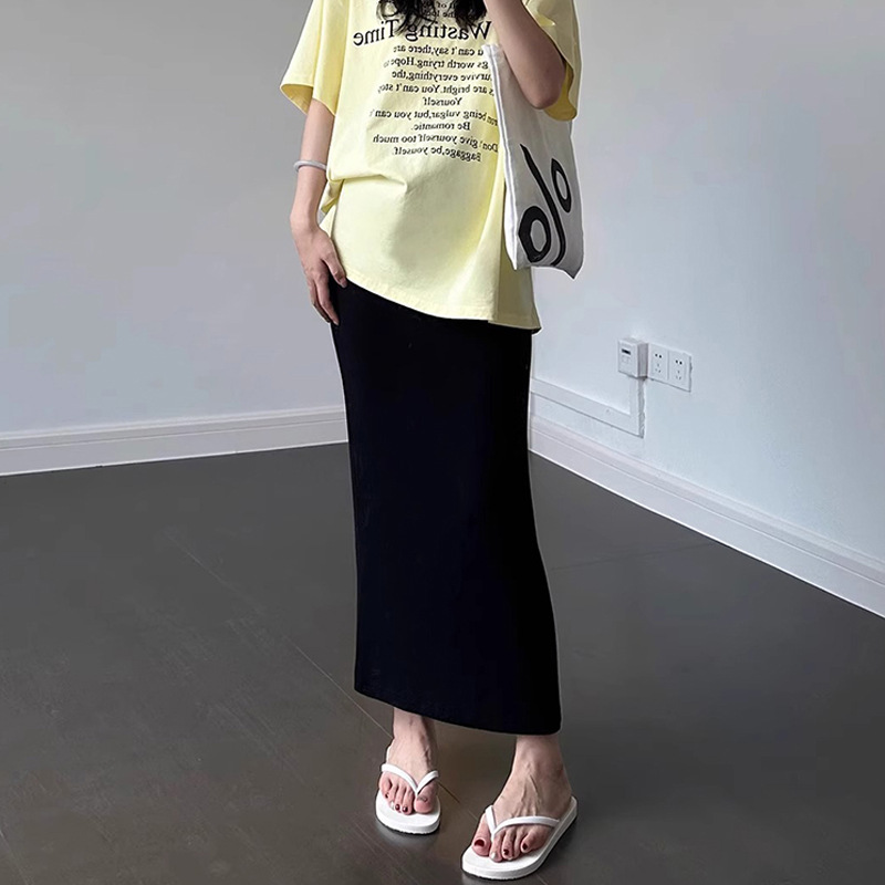 タイトスカート マタニティロング丈タイトスカート