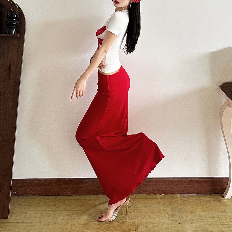 タイトスカート 美脚シルエットが映えるハイウエストマキシタイトスカート