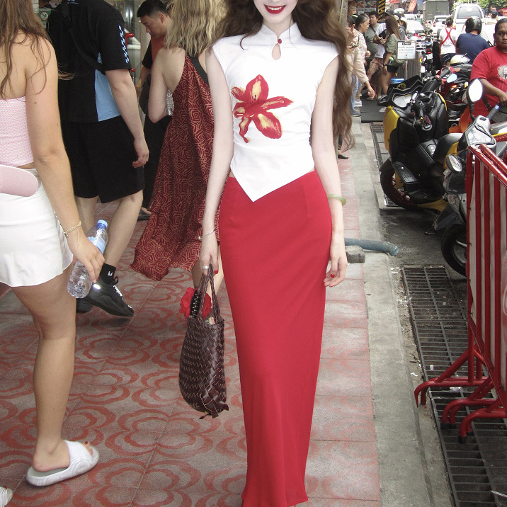 タイトスカート スリット入りマーメイドタイトスカートロング丈