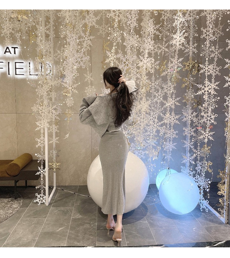 タイトスカート 体型美人見せニットタイトスカートロング丈
