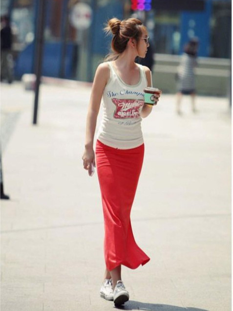 タイトスカート サイドドレープデザインタイトスカートロング