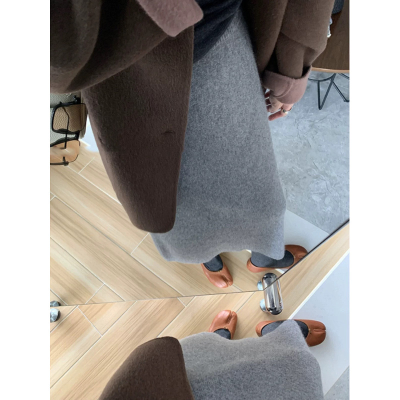 タイトスカート リブニット素材大人可愛いタイトスカート