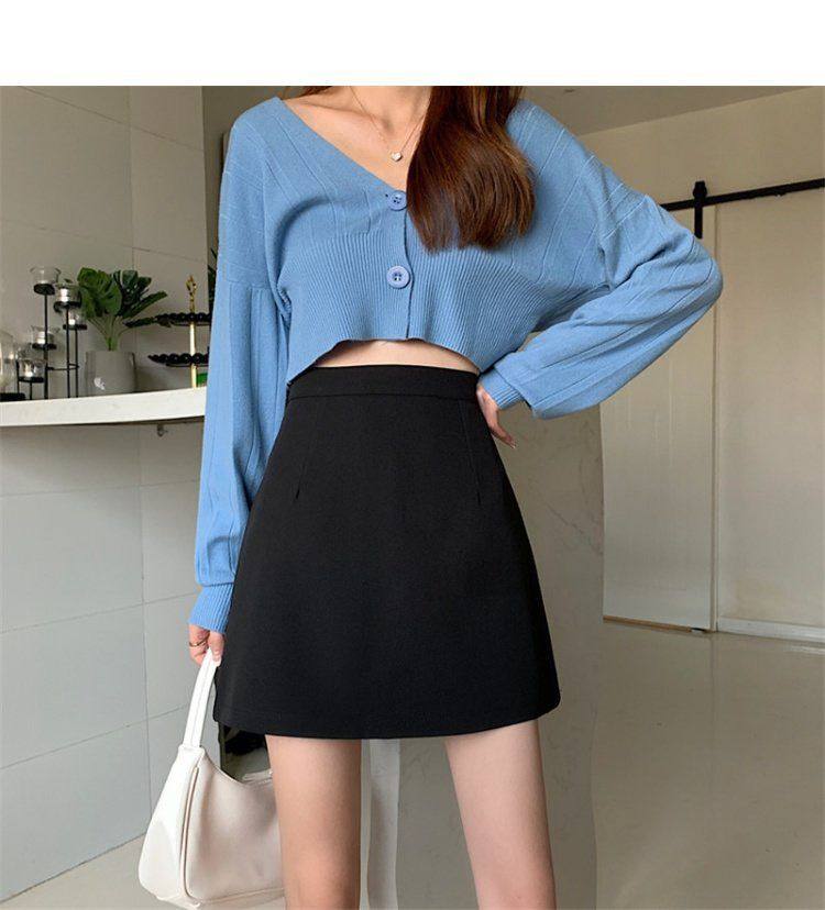 タイトスカート 無地ハイウエストすっきりシルエットタイトミニスカート