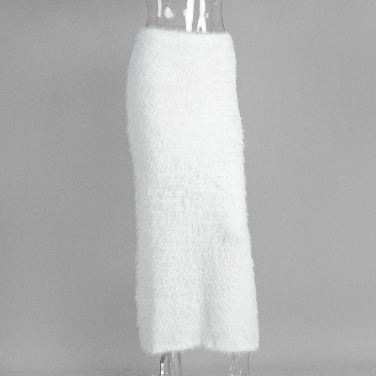 タイトスカート ふわふわ素材のタイトロングスカート