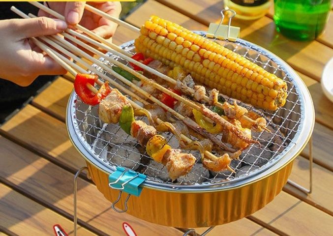 焚き火台 ポータブル一人用焚き火調理器