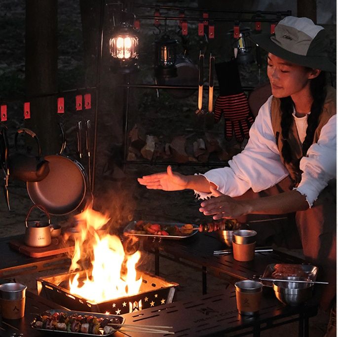 焚き火台 携帯折りたたみ式ミニかがり火台