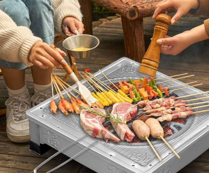焚き火台 多機能焼肉・保温ファイヤーディスク