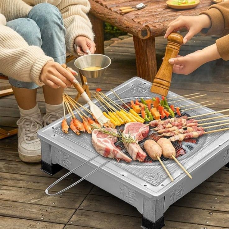 焚き火台 多機能焼肉・保温ファイヤーディスク
