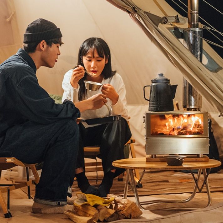 焚き火台 コンパクト卓上焚き火台 一人旅