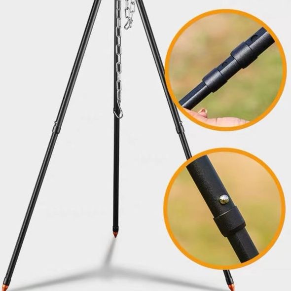 焚き火台 三脚吊り式ファイヤーディスク折り畳み式焚き火台