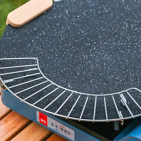 焚き火台 扇型大理石風焼肉プレート付き電気式卓上調理台 テーブル