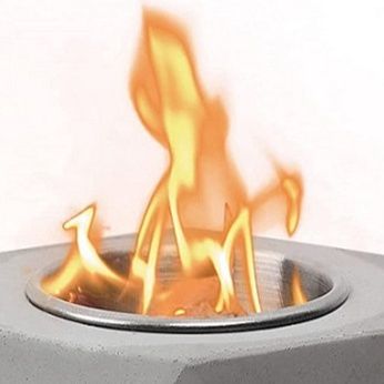 焚き火台 多面体デザインコンクリート製卓上焚き火台