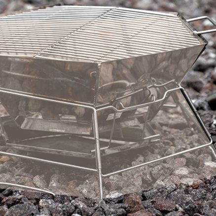 六角形全 軽量折畳式焚き火台 ソロ