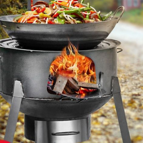 焚き火台 多機能円筒型調理用焚き火台 ソロ