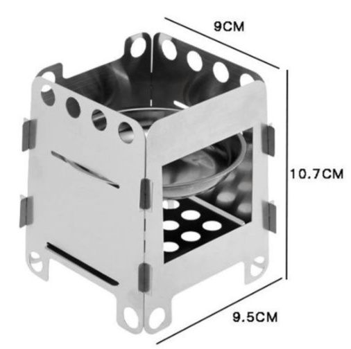 ステンレス製折り畳み式超軽量ソロ焚き火台