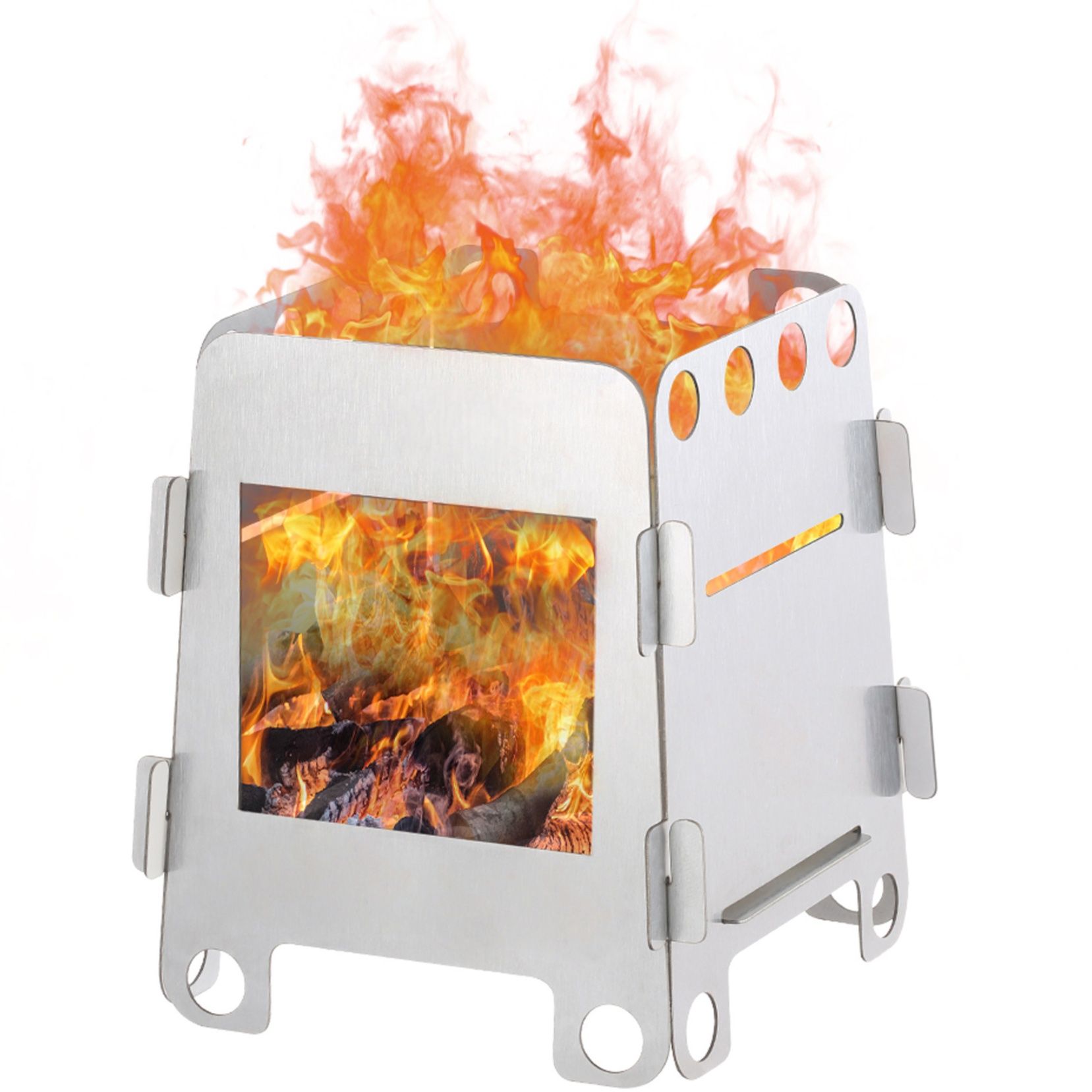 ステンレス製折り畳み式超軽量ソロ焚き火台