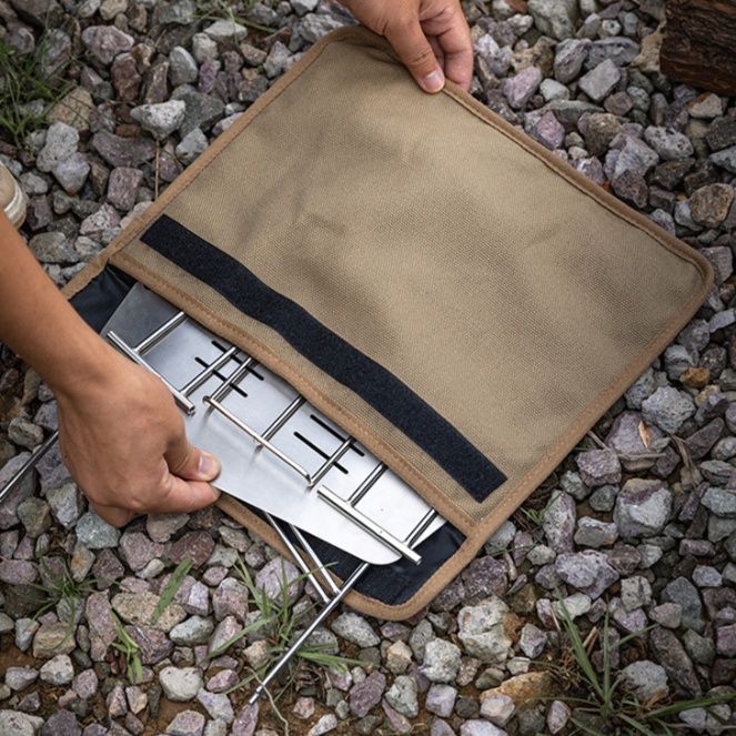 超軽量折り畳み式ステンレス製ソロ焚き火台