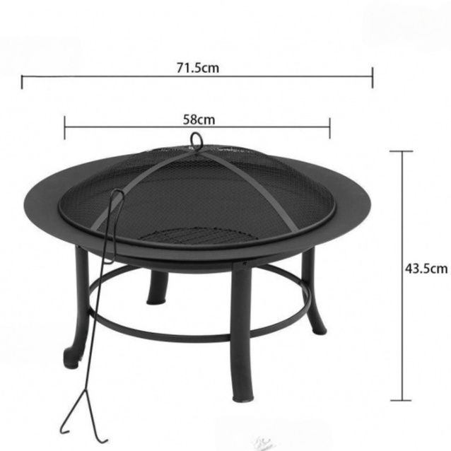 大型円形網付き四脚式焚き火台ファイヤーディスク