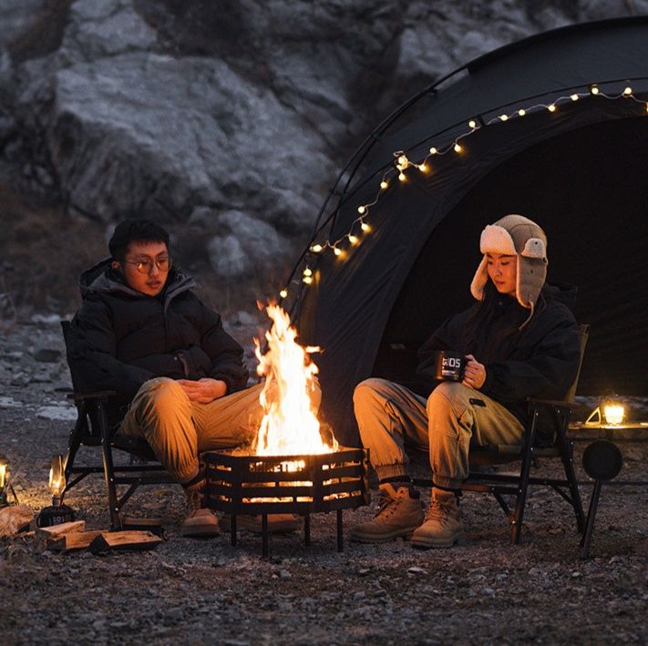 ソロ用六角形焚き火台(組み立て式・ワイドサイズ)