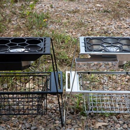 二段式多機能焚き火台テーブル付き炉台セット