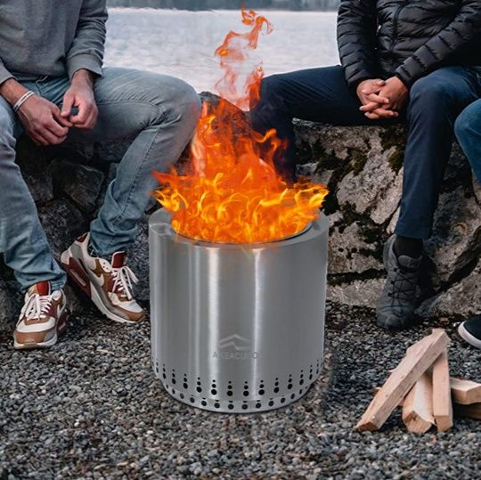 円形多機能焚き火台テーブル一体型