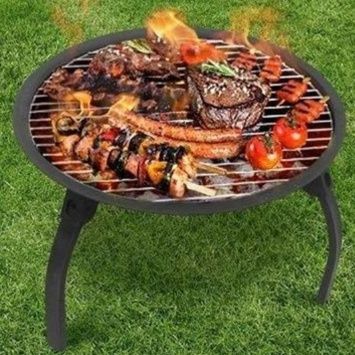 折り畳み式三脚付き焚き火台テーブル多用途網付き