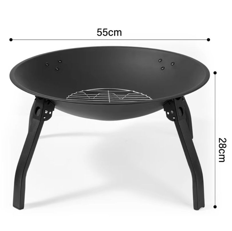 折り畳み式円形多機能囲炉裏焚き火台テーブル