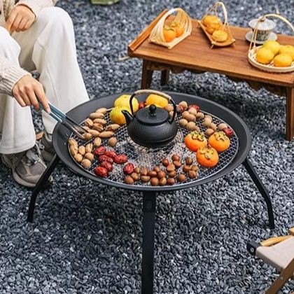 折り畳み式円形多機能囲炉裏焚き火台テーブル