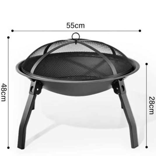 折り畳み式円形多機能囲炉裏焚き火台テーブル