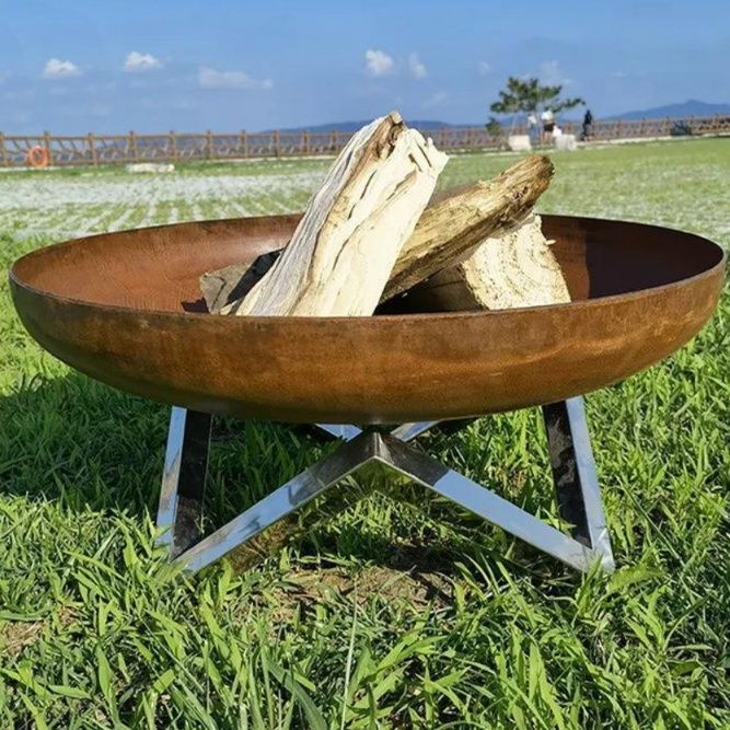 焚き火台大型60㎝浅皿式ファイヤーディスク