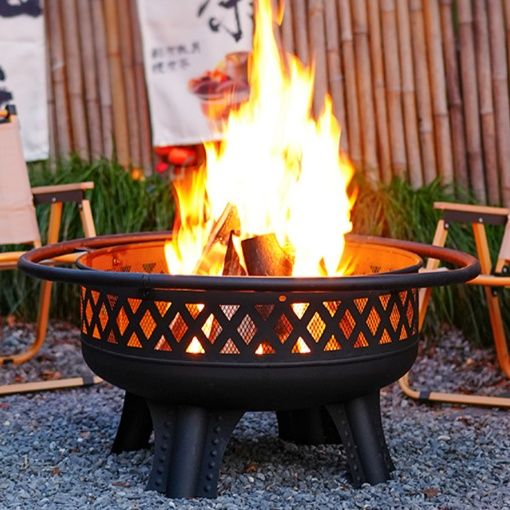 焚き火台多機能幾何学模様ファイヤーディスク