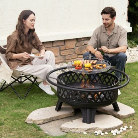 焚き火台多機能幾何学模様ファイヤーディスク