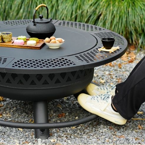 焚き火台多機能幾何学模様ファイヤーディスク