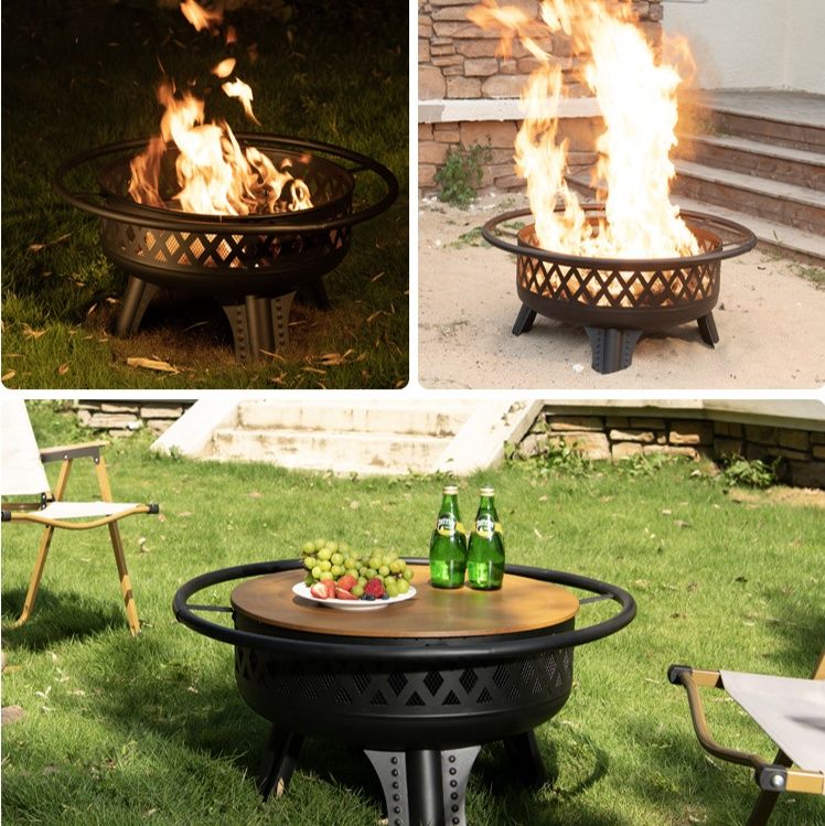 焚き火台多機能幾何学模様ファイヤーディスク