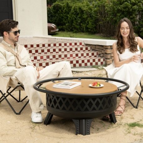 焚き火台多機能幾何学模様ファイヤーディスク