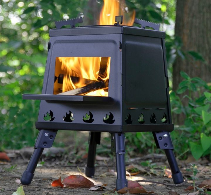 高効率通気構造薪ストーブ型焚き火台ソロ