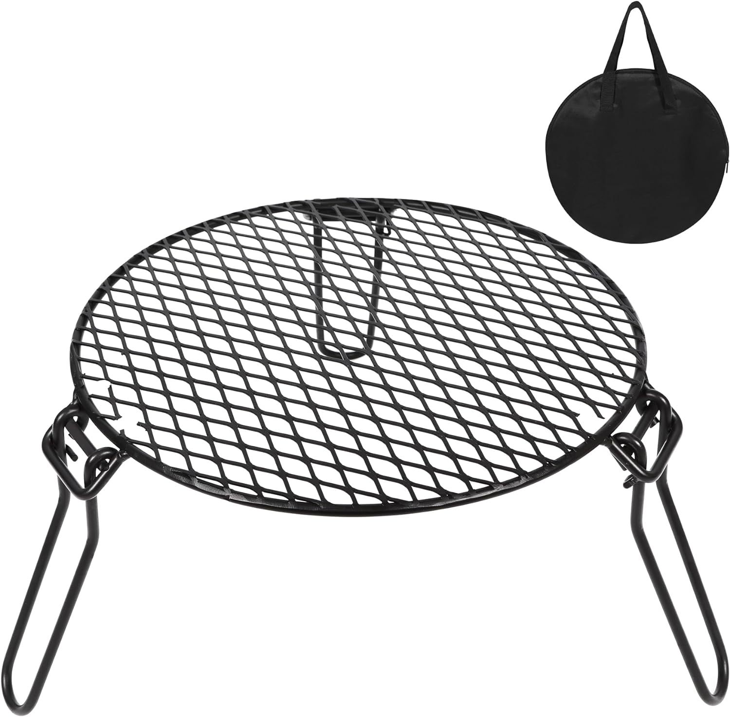 焚き火台 折りたたみ式円形網焼き焚き火台