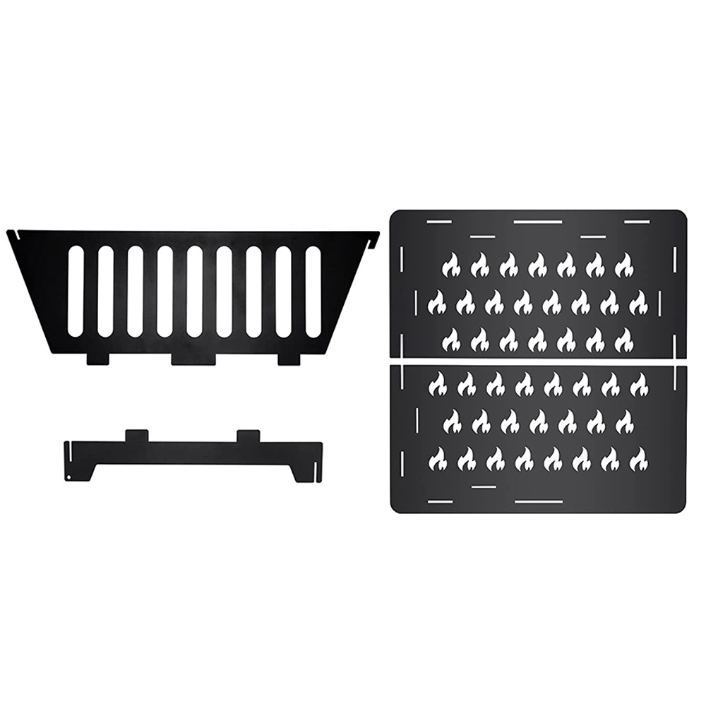 組立式スリット通気型角型焚き火台ソロ仕様