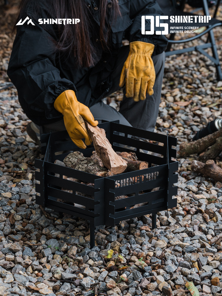 六角形横格子デザイン組立式焚き火台