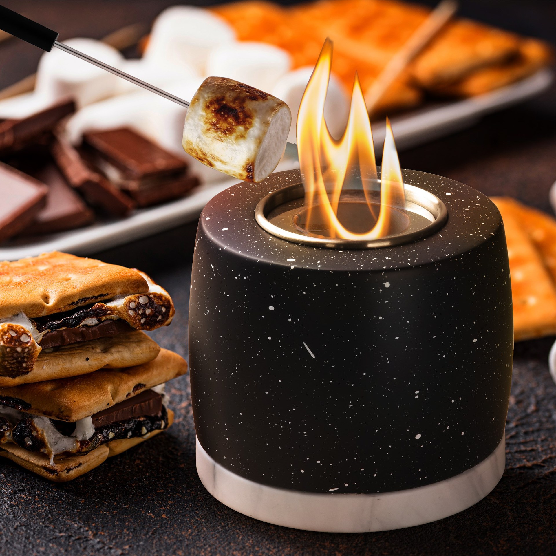 焚き火台 卓上型円筒式一人用小型燃焼台