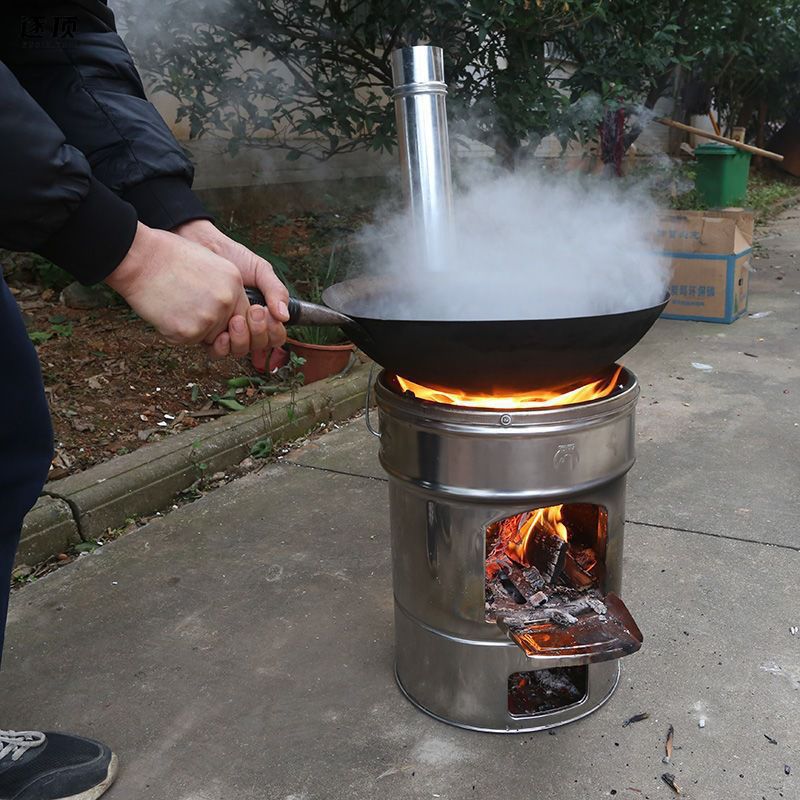 焚き火台 円筒型二次燃焼式焚き火台 調理対応型 ソロ