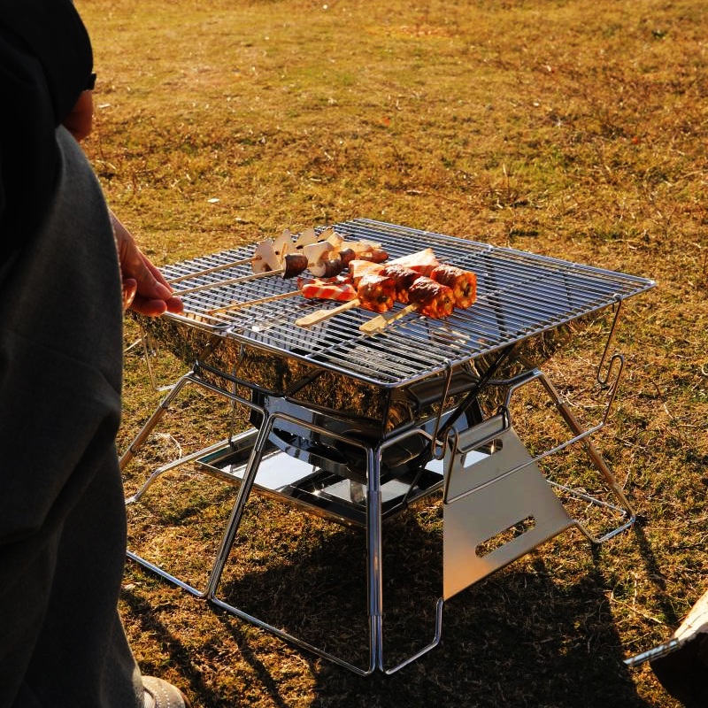 折り畳み式四脚構造焚き火台ソロ用