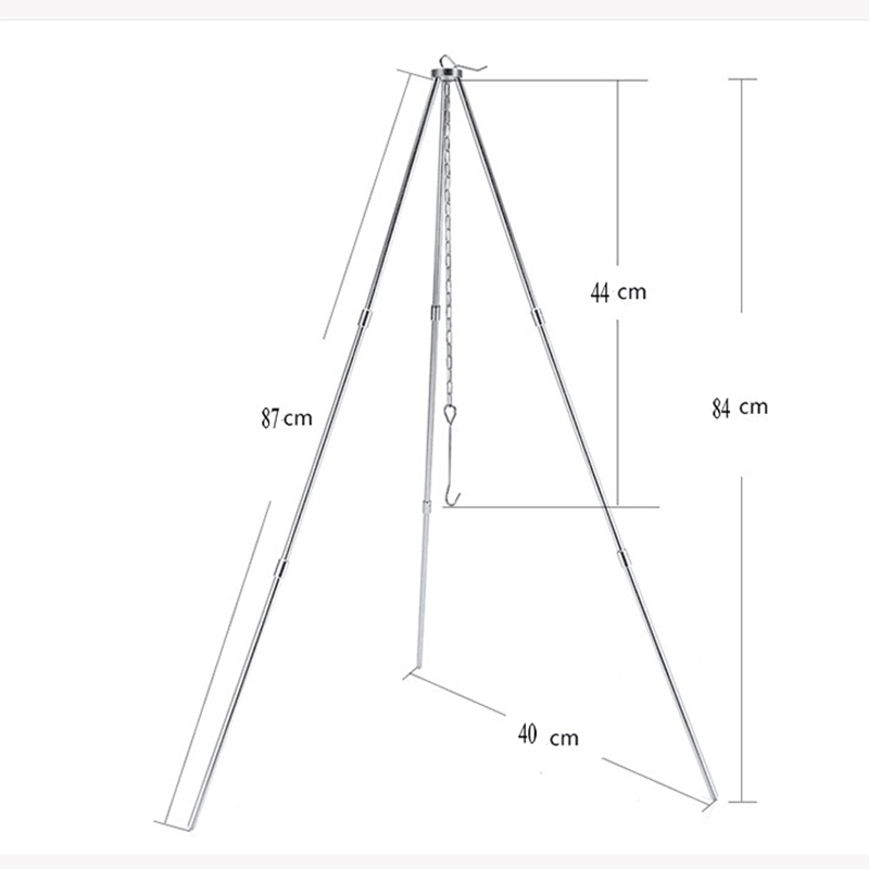 焚き火台 折りたたみ式軽量三脚型焚き火台