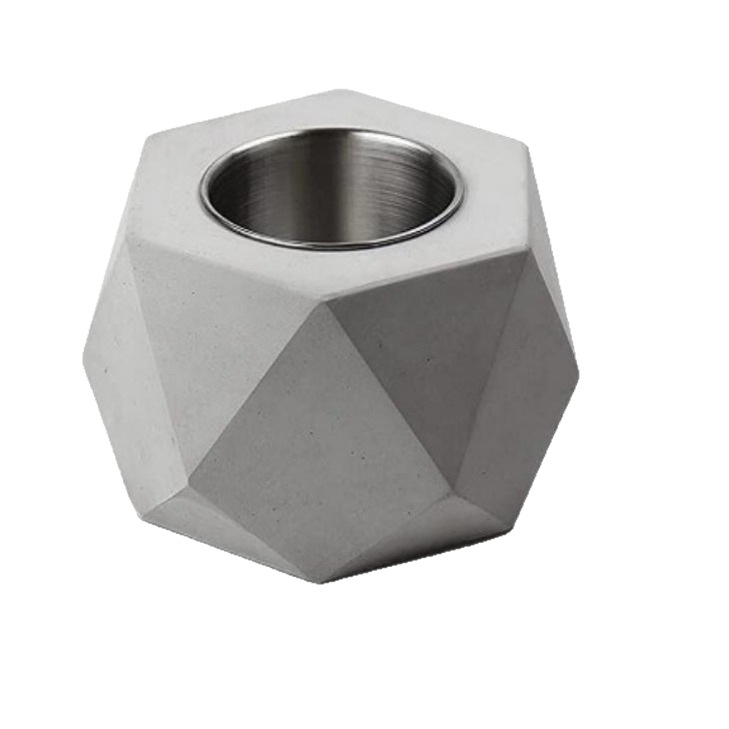 焚き火台 多面体デザインコンクリート製卓上焚き火台