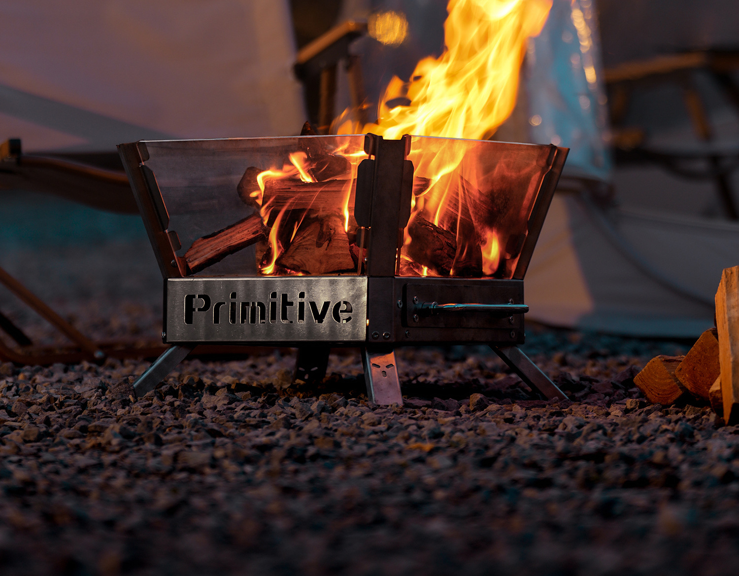 超軽量折りたたみ式二次燃焼ソロ焚き火台