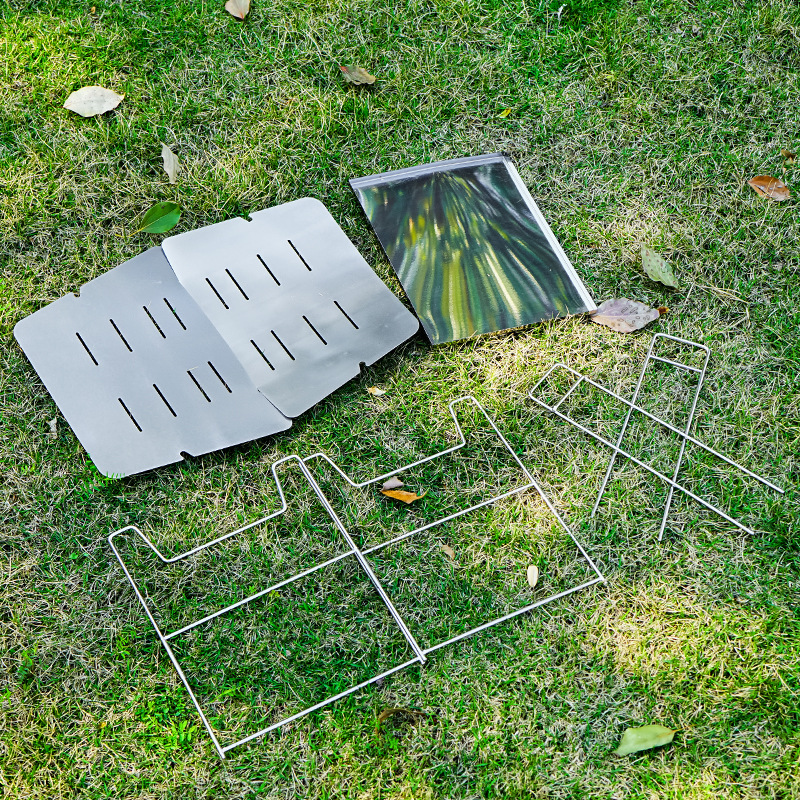 ステンレス製二段式折りたたみ焚き火台